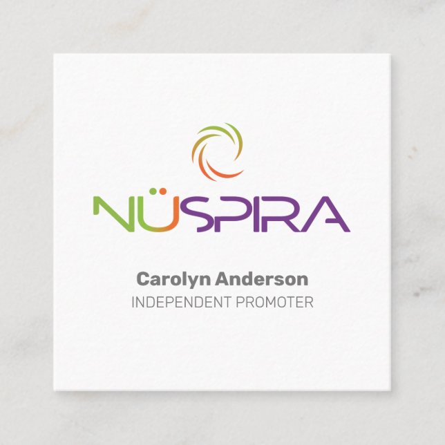 NuSpira White Business Card (Front)