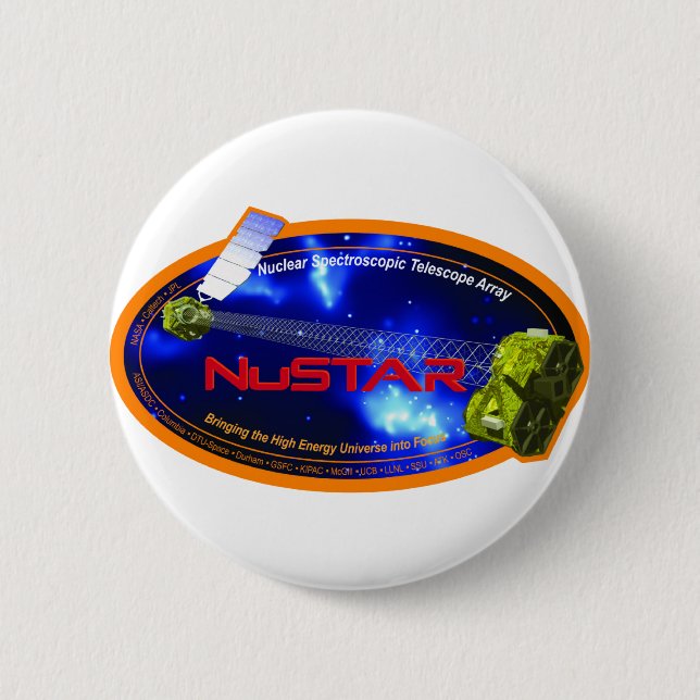 NuSTAR (Nuclear Spectroscopic Telescope Array) 6 Cm Round Badge (Front)
