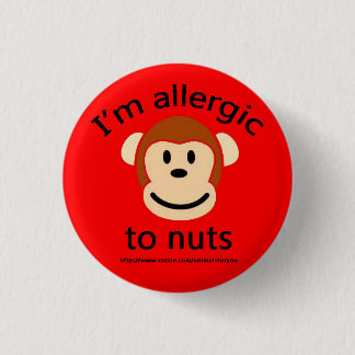 Nut Allergy Alert 3 Cm Round Badge