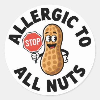 Nut allergy Alert Classic Round Sticker