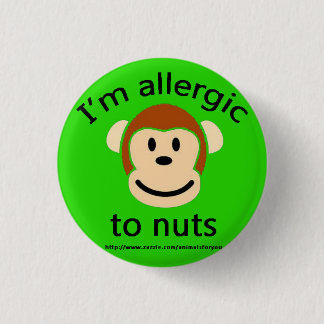 Nut Allergy Green 3 Cm Round Badge