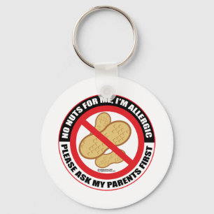 Nut Allergy Key Ring