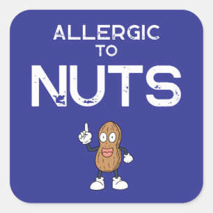 Nut Allergy Kids Square Sticker