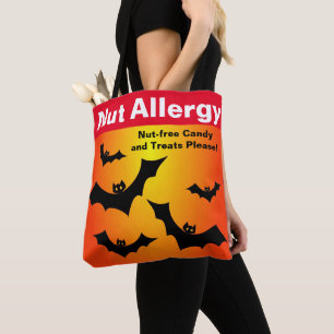 Nut Allergy Nut-Free Candy Halloween Treat Tote Bag