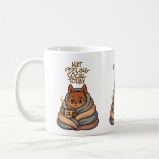 Nut Feeling Social Today – Cosy Squirrel Introvert Coffee Mug