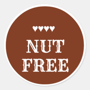 Nut Free Sticker