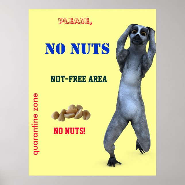 Nut-free Zone Poster (Front)