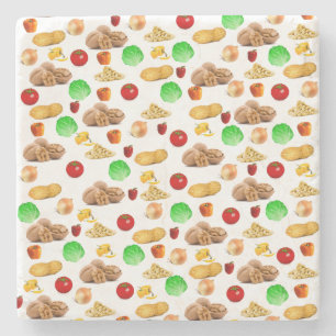 Nut Salad Marble Stone Coaster