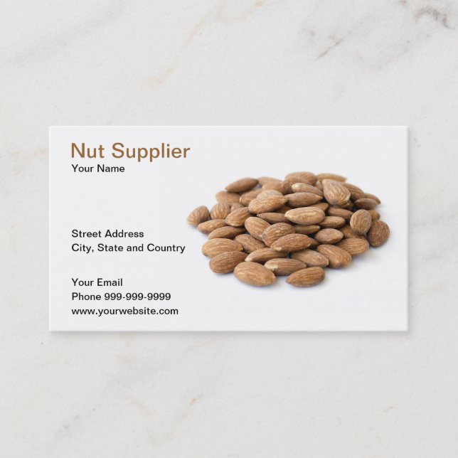 nut supplier business card (Front)