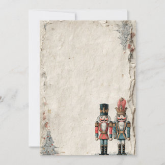 Nutcracker Accent Bottom-Left | Cute Christmas Inv Invitation