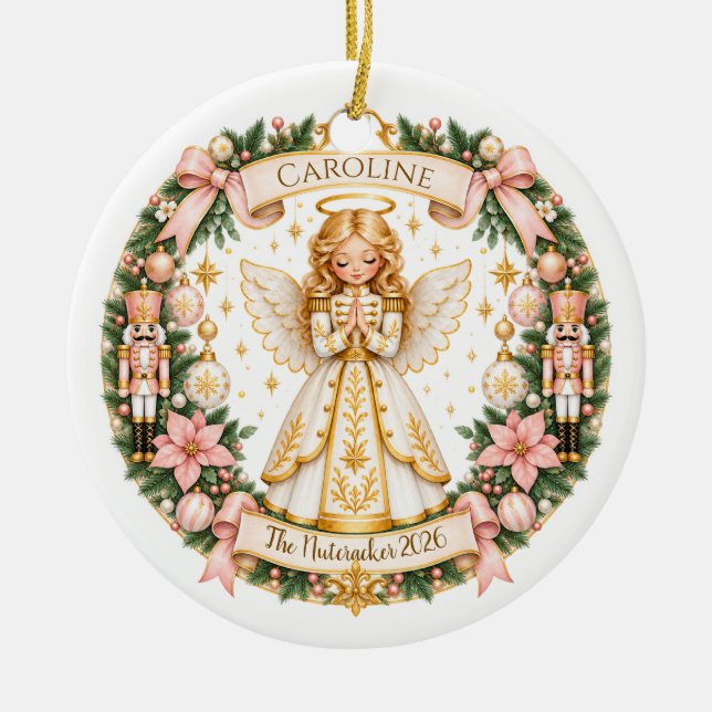 Nutcracker Angel Ornament (Front)