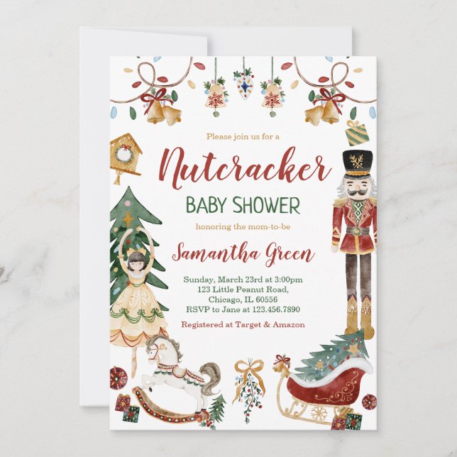 Nutcracker Baby Baby Shower Invitation (Front)