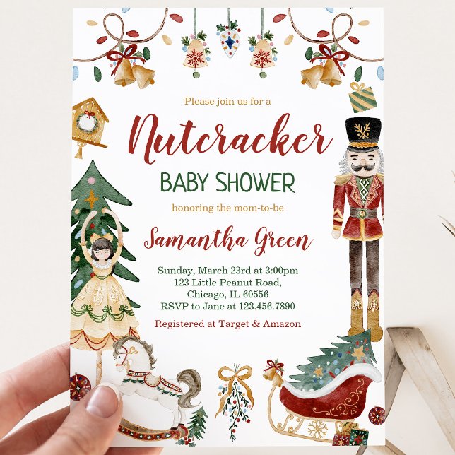 Nutcracker Baby Baby Shower Invitation (Creator Uploaded)