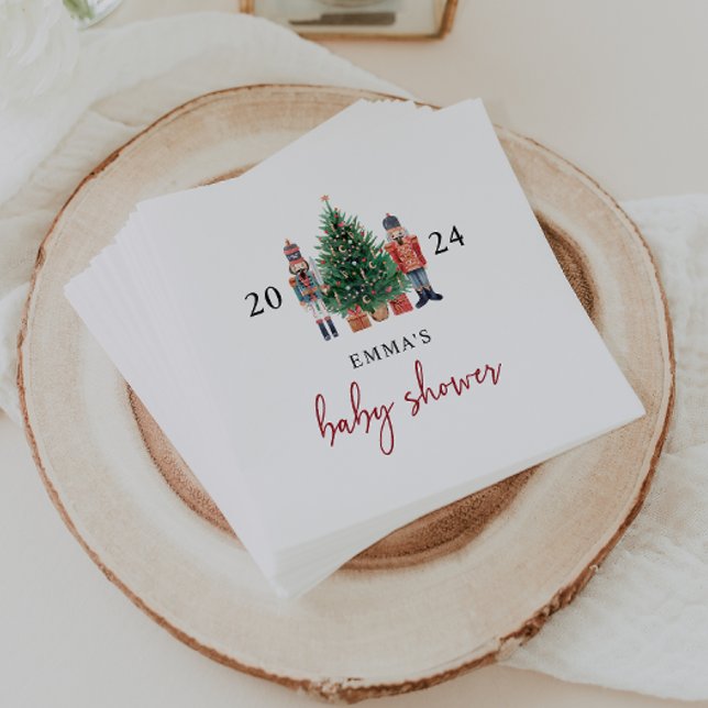Nutcracker Baby Napkin (Nutcracker Baby Shower Napkins by Painted Paperie)
