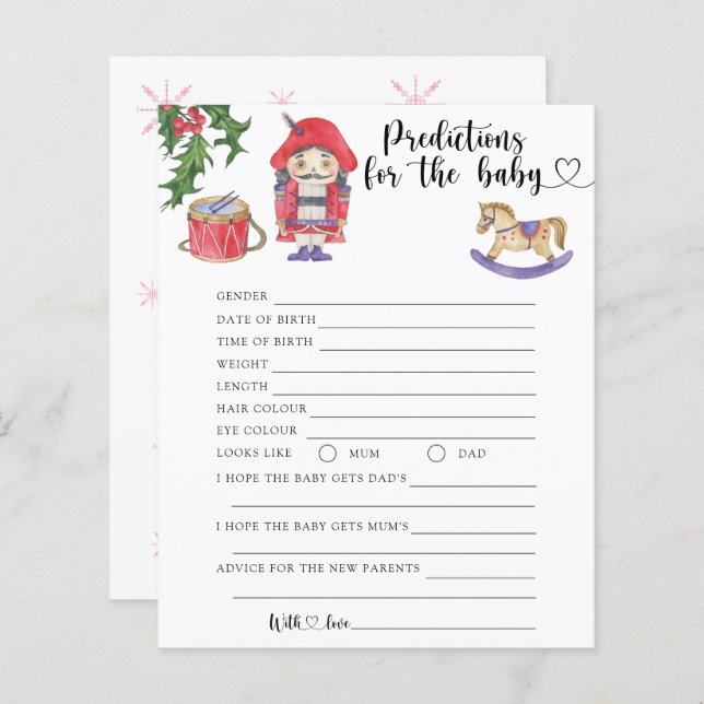 Nutcracker - baby predictions and advice (Front/Back)