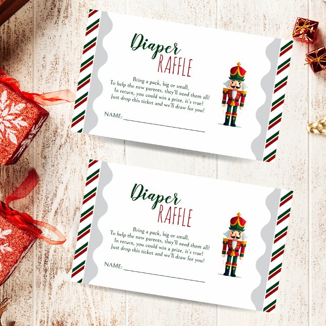 Nutcracker Baby Shower Diaper Raffle Card (Creator Uploaded)