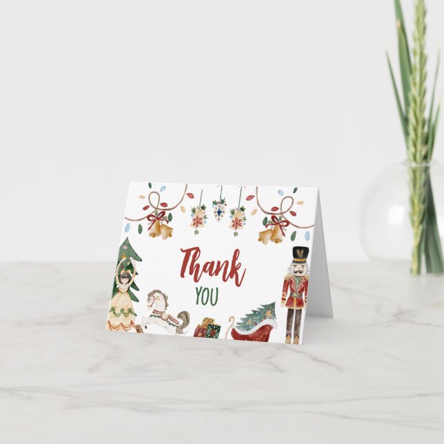Nutcracker Baby Shower Thank You Card (Front)