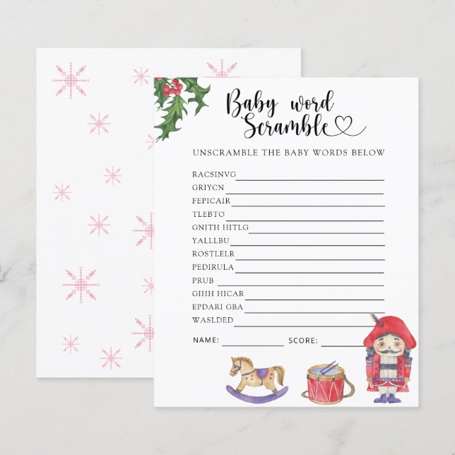 Nutcracker - Baby Word Scramble Game (Front/Back)