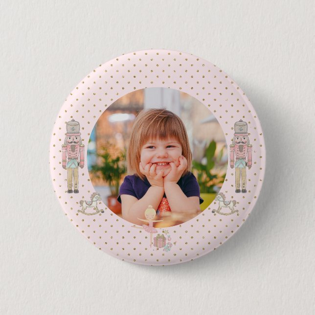 nutcracker baby's first Christmas 6 Cm Round Badge (Front)