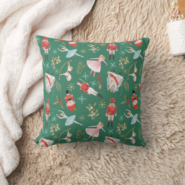Nutcracker Ballerina Christmas  Cushion (Blanket)