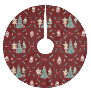 Nutcracker Ballerina Christmas gifts Brushed Polyester Tree Skirt