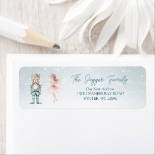 Nutcracker Ballerina Christmas return address  Label