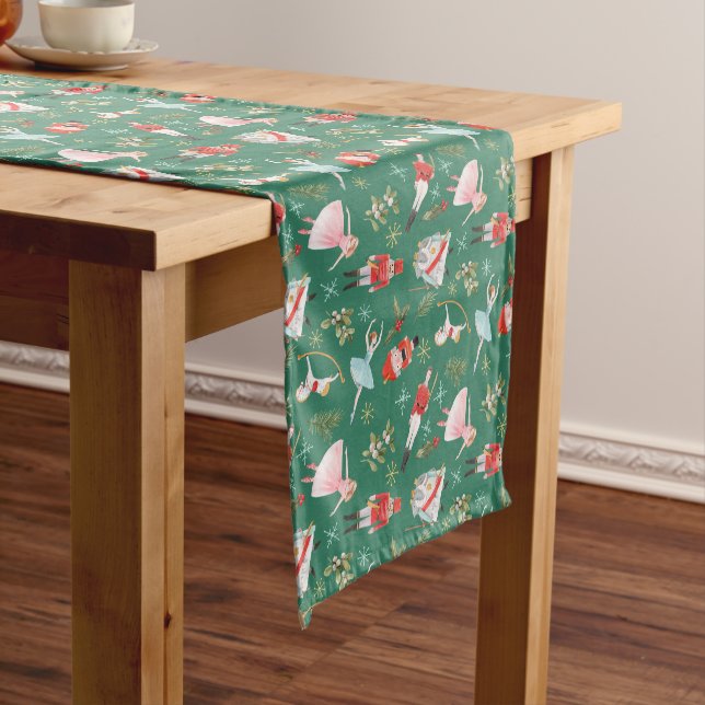 Nutcracker Ballerina Christmas  Short Table Runner (In Situ)