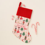 Nutcracker & Ballerina Cute Pink Christmas Christm Christmas Stocking<br><div class="desc">Nutcracker & Ballerina Cute Pink Christmas Christmas Stocking</div>