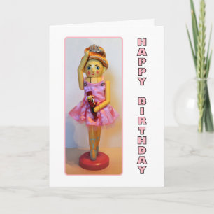 Nutcracker Ballerina Happy Birthday Card