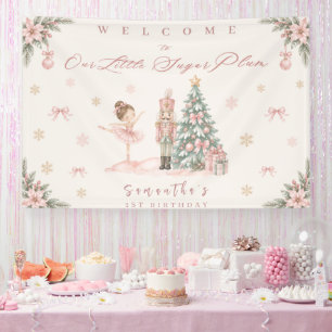 Nutcracker Ballerina ONEderland 1st Birthday Banner