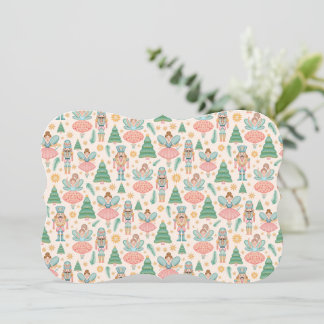 Nutcracker Ballet and Fairies on Cream Background