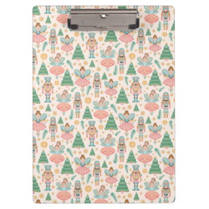 Nutcracker Ballet and Fairies on Cream Background Clipboard