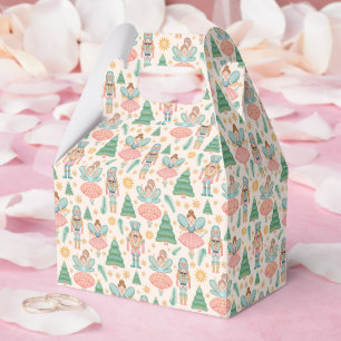 Nutcracker Ballet and Fairies on Cream Background Favour Box