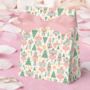 Nutcracker Ballet and Fairies on Cream Background Favour Box