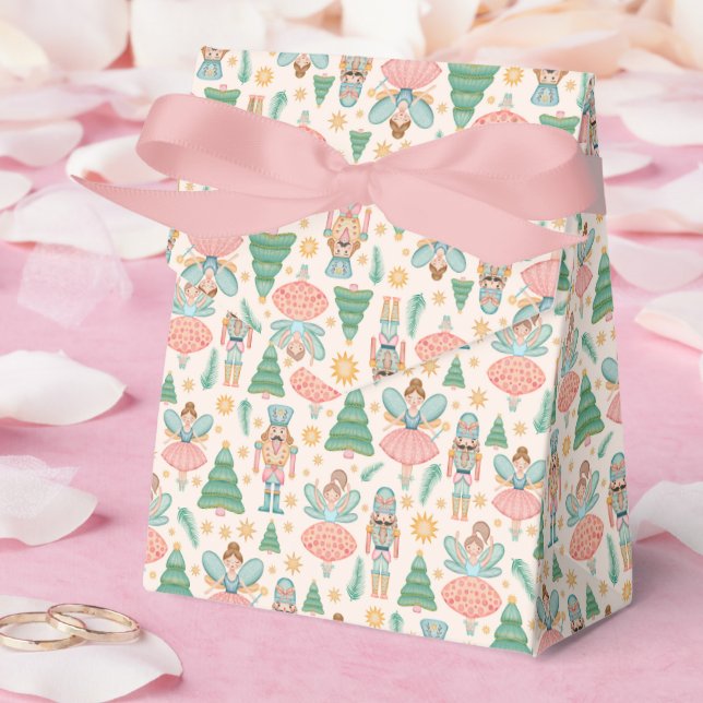 Nutcracker Ballet and Fairies on Cream Background Favour Box (Wedding)