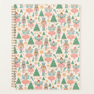 Nutcracker Ballet and Fairies on Cream Background Planner