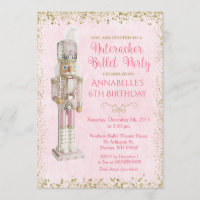 Nutcracker Ballet Birthday Invitation