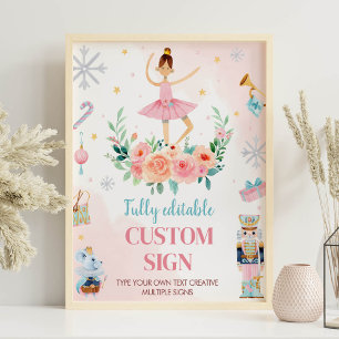 Nutcracker Ballet Birthday Party Custom Sign
