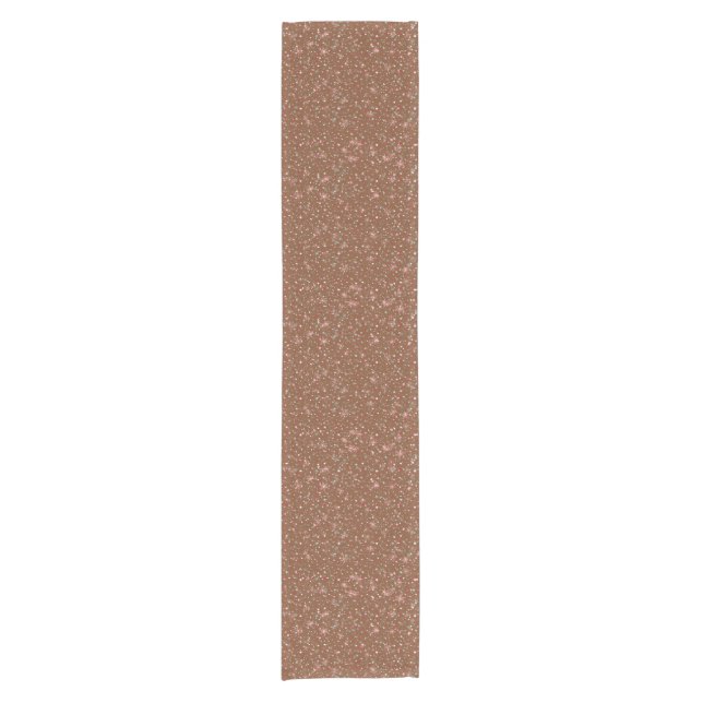 Nutcracker Ballet Brown Glitter Short Table Runner (Front)