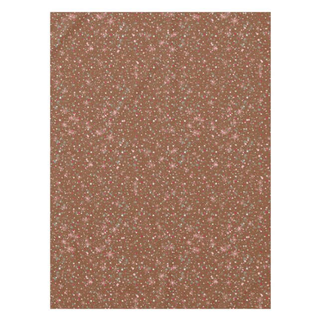 Nutcracker Ballet Brown Glitter  Tablecloth (Front)