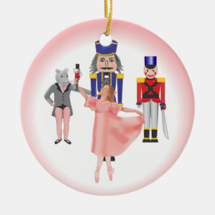 Nutcracker Ballet Cast Ceramic Ornament
