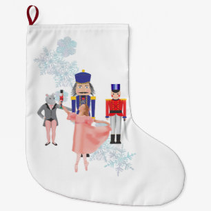 Nutcracker Ballet Cast Large Christmas Stocking
