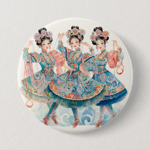 Nutcracker Ballet, Chinese Dancers 7.5 Cm Round Badge