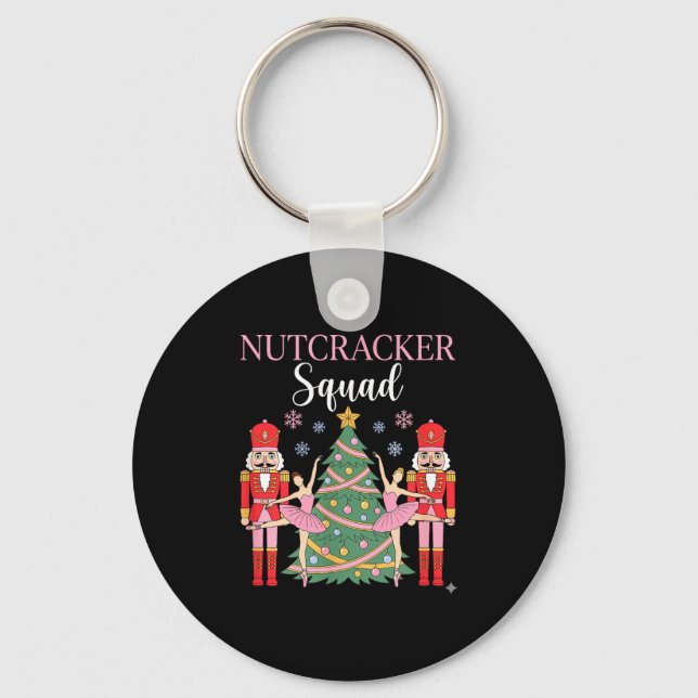 Nutcracker Ballet Christmas Ballerina Nk Dance Squ Key Ring (Front)