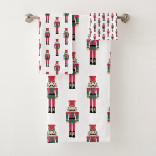 Nutcracker Ballet Christmas Bath Towel