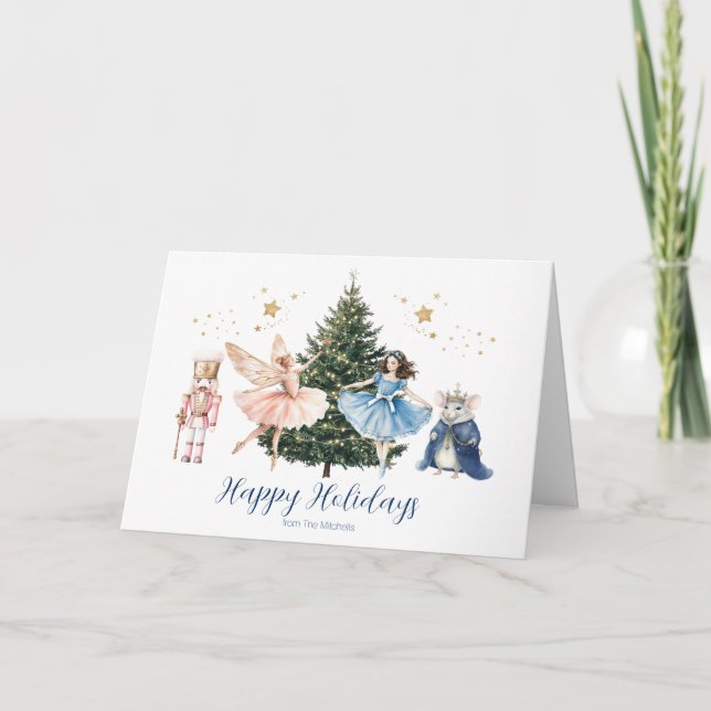 Nutcracker Ballet Christmas Holiday Card (Front)