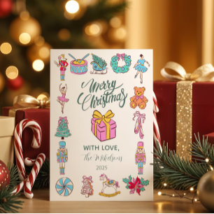 Nutcracker Ballet Christmas Holiday Card