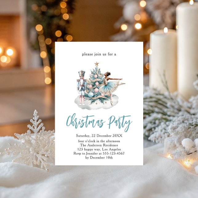 Nutcracker Ballet Christmas Party - Blue Holiday   Invitation (Creator Uploaded)