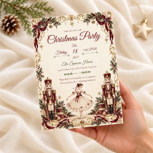 Nutcracker Ballet Christmas Party Invitation