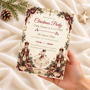 Nutcracker Ballet Christmas Party Invitation